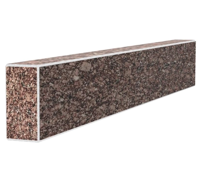 Основное Брус для цветника и гробницы Украина 780x100x50 из гранита боковой с неполированными фасками из Токовского гранита br-tok-npf-78-10-05