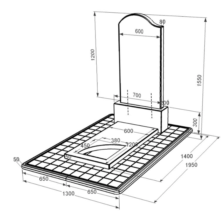 Розміри Гранітний пам'ятник синові одинарний із чорного граніту Коростишів з вирізаним куточком к9-kor-pf-120-60-08-011-l-pbd3
