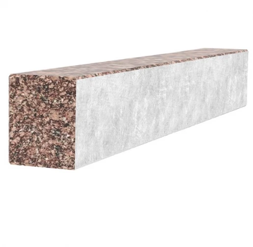 С других сторон Длинный брус для цветника и гробницы 700x100x80 из гранита лицевой (тыльный) с полированными фасками из Токовского гранита br-tok-pf-70-10-08