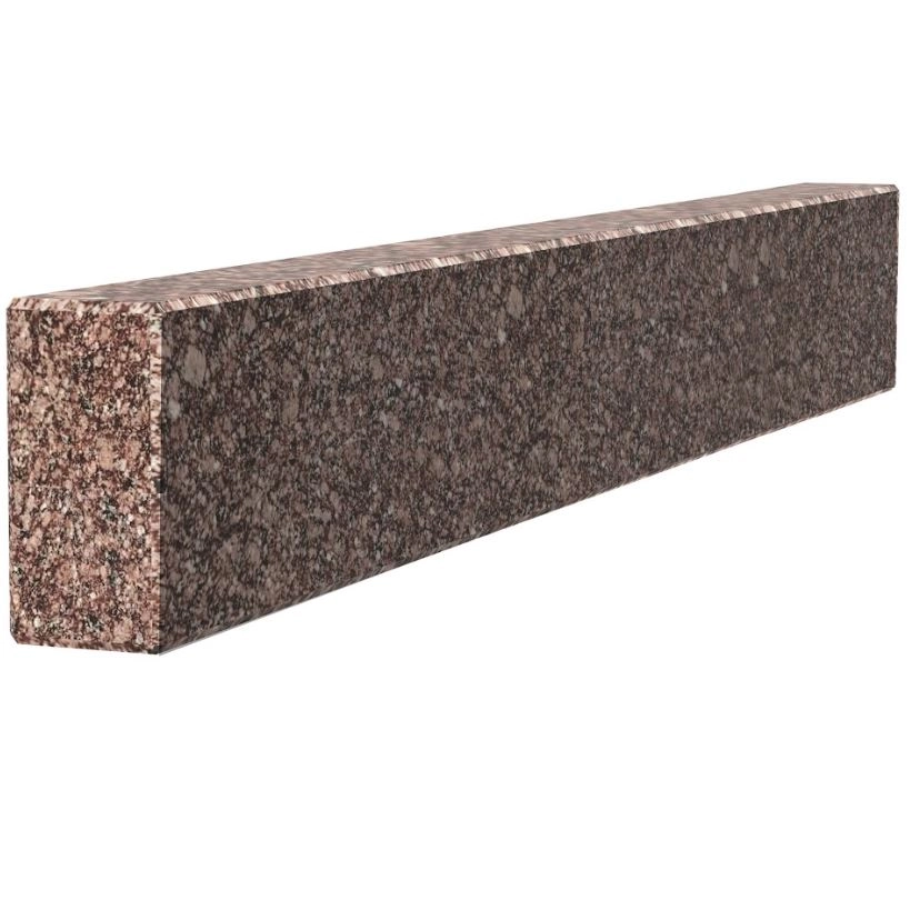 Основное Брус для цветника и гробницы 800x100x50 из гранита боковой с полированными фасками из Токовского гранита br-tok-pf-80-10-05
