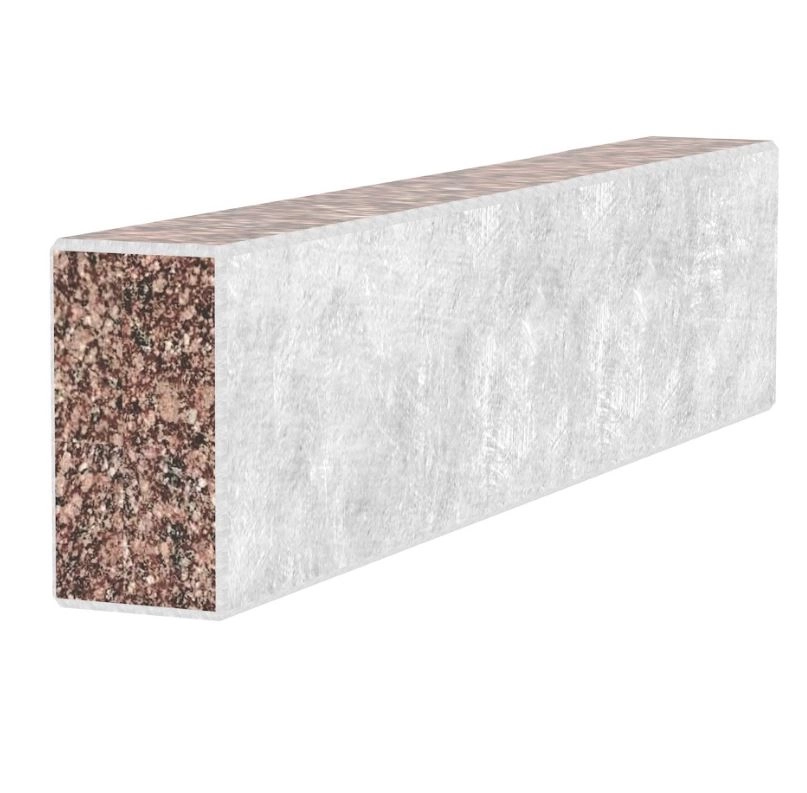 З інших боків Брус для квітника та гробниці з граніту 450x100x50 лицьовий (тильний) із неполірованими фасками з Токівського граніту br-tok-npf-45-10-05
