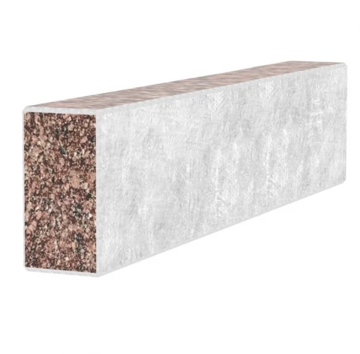 З інших боків Брус для квітника та гробниці з граніту 450x100x50 лицьовий (тильний) із неполірованими фасками з Токівського граніту br-tok-npf-45-10-05