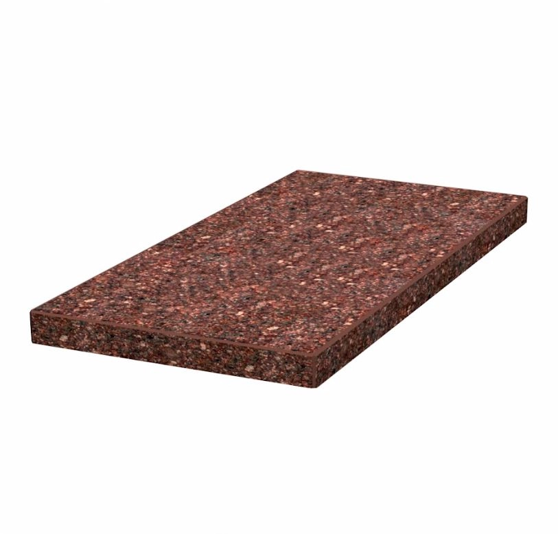 Основное Надгробная плита коричневая 1000x500x50 из Токовского гранита с полированными фасками серия Базис pl-tok-pf-pt-100-50-05