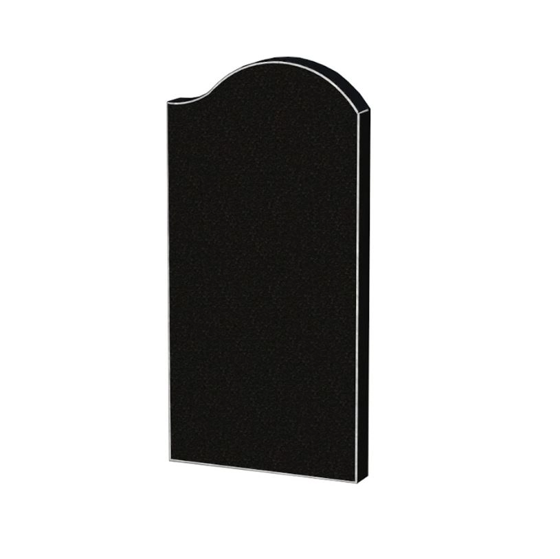 Основне Стела на могилу вертикальна 800x400x50 одинарна із неполірованими фасками Букинського кар'єру права st-buk-npf-80-40-05-011-r