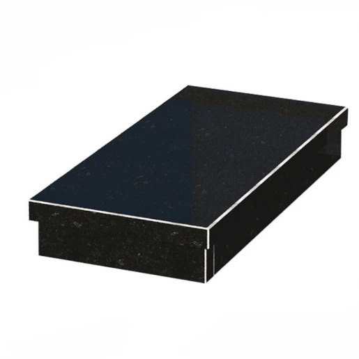 Гробничка на могилу черного цвета 1000x500x150 из гранита с неполированными фасками Коростышевского карьера серия Базис gr-kor-npf-1000-500-Bazys-3-np