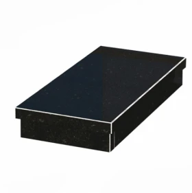 Гробничка на могилу черного цвета 1000x500x150 из гранита с неполированными фасками Коростышевского карьера серия Базис gr-kor-npf-1000-500-Bazys-3-np