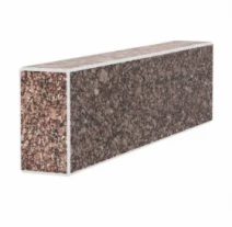 Брус для цветника и гробницы коричневый 400x100x50 из гранита лицевой (тыльный) с неполированными фасками из Токовского гранита br-tok-npf-40-10-05