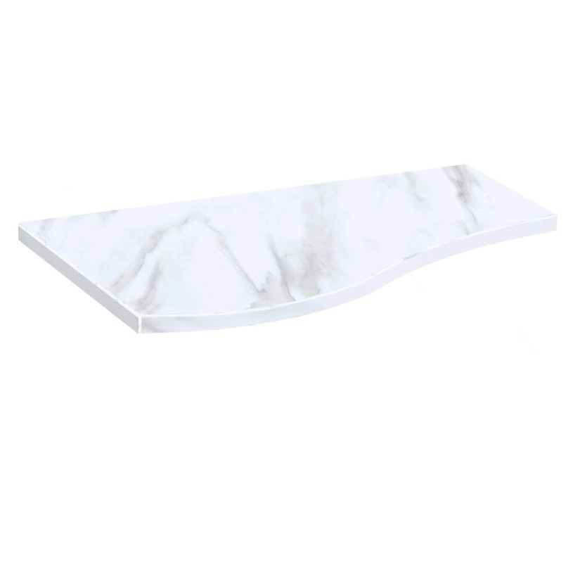 Основне Плита на квітник могили із мармуру Волокас 550x350x20 серія Хвиля одинарна коротка з полірованими фасками ліва pnk-vol-pf-55-35-02-l