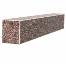 Брус для цветника и гробницы 700x100x80 из гранита лицевой (тыльный) с неполированными фасками из Токовского гранита br-tok-npf-70-10-08