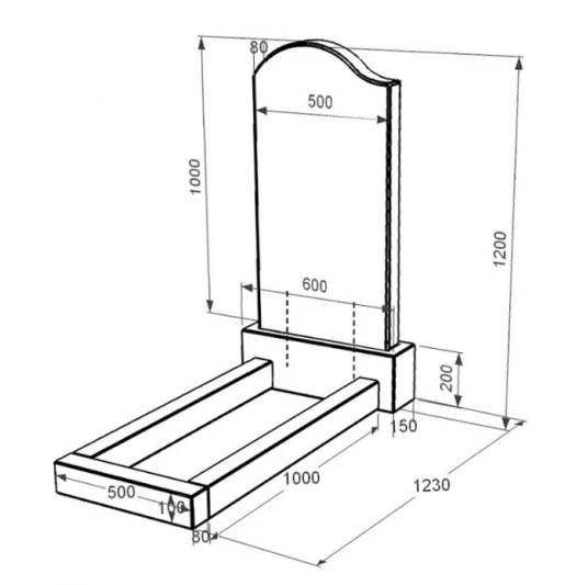 Размеры Гранитный памятник отцу одинарный из черного гранита Коростышев с волной резной к1-kor-npf-100-50-08-011