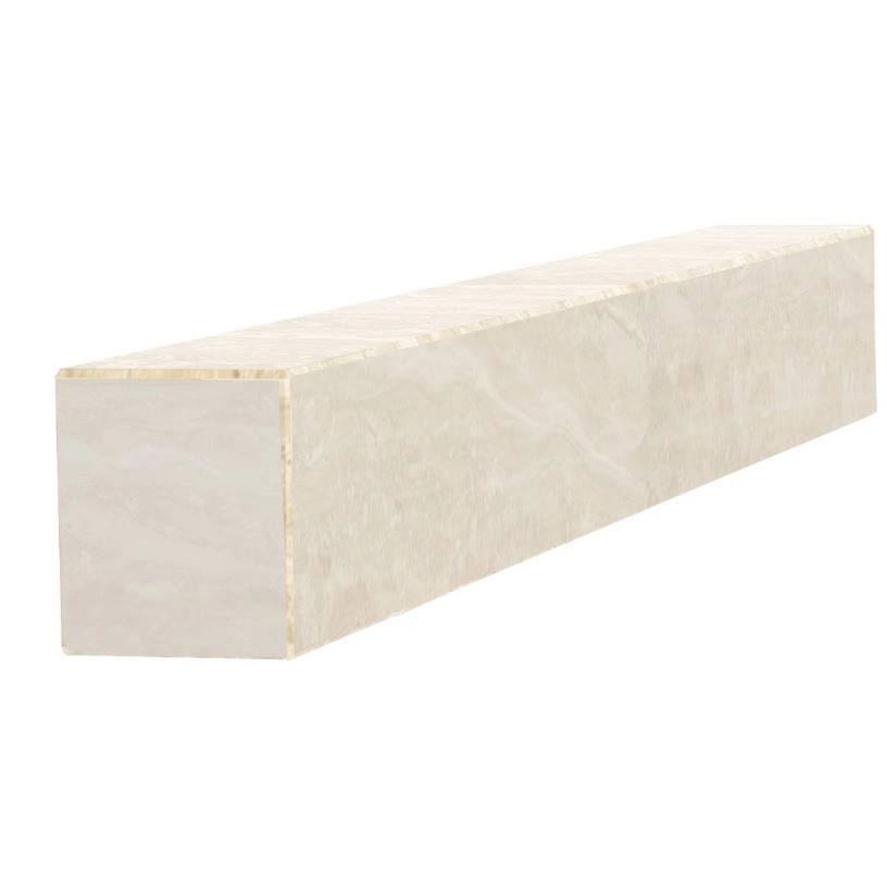 С других сторон Брус для цветника и гробницы цветной 1000x100x80 из мрамора боковой с полированными фасками из мрамора Дайна br-dan-pf-100-10-08