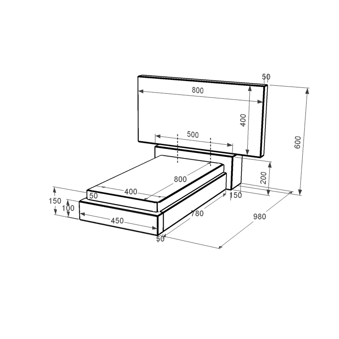 Розміри Гранітний пам'ятник горизонтальний одинарний із чорного граніту Коростишів без різьблених робіт к12-kor-npf-40-80-05-001