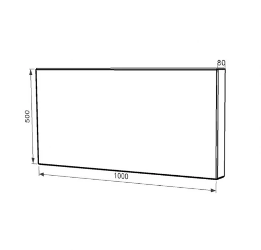Размеры Стела памятника коричневая 500x1000x80 горизонтальная с неполированными фасками из Токовского гранита st-tok-npf-50-100-08-001