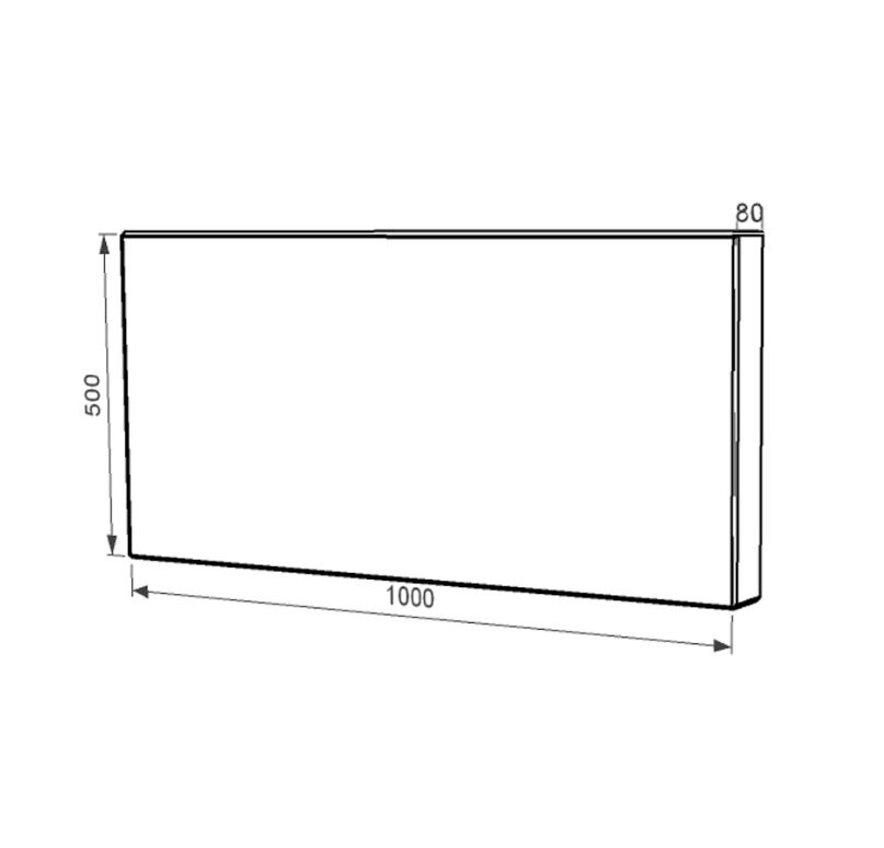 Размеры Стела памятника коричневая 500x1000x80 горизонтальная с неполированными фасками из Токовского гранита st-tok-npf-50-100-08-001