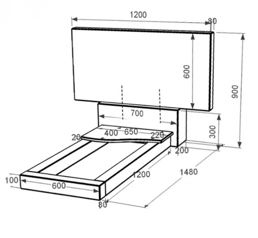Розміри Гранітний пам'ятник із чорного граніту Коростишів одинарний з хвилею різьблений к3-kor-pf-60-120-08-001