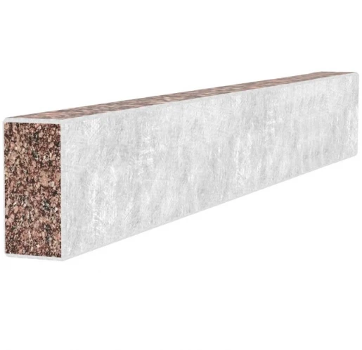 С других сторон Брус для цветника и гробницы боковой стороны 800x100x50 из гранита с неполированными фасками из Токовского гранита br-tok-npf-80-10-05