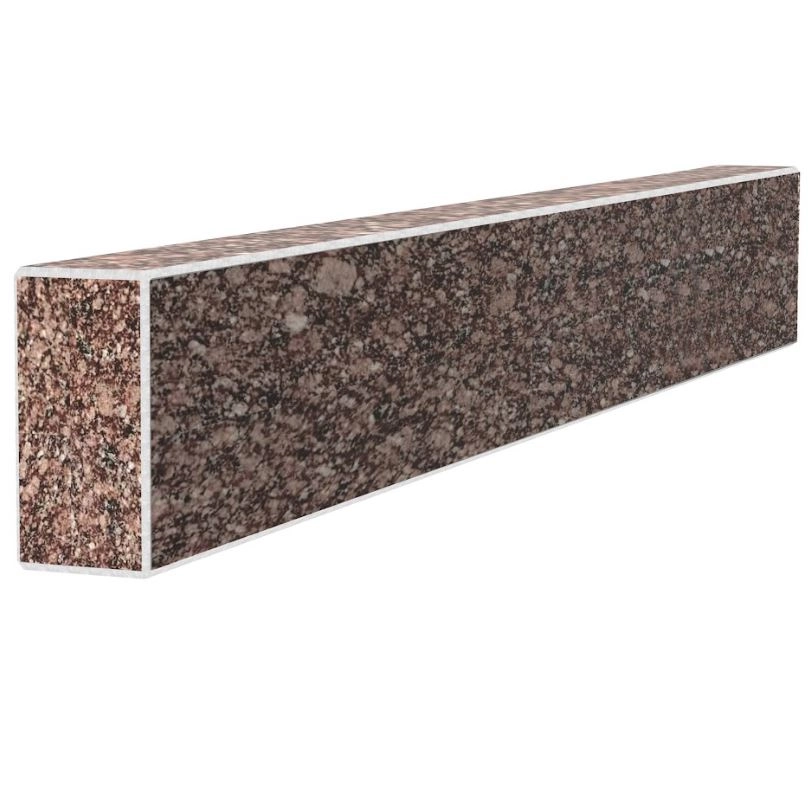 Основне Брус для квітника та гробниці на кладовище 850x100x50 з граніту бічний із неполірованими фасками з Токівського граніту br-tok-npf-85-10-05