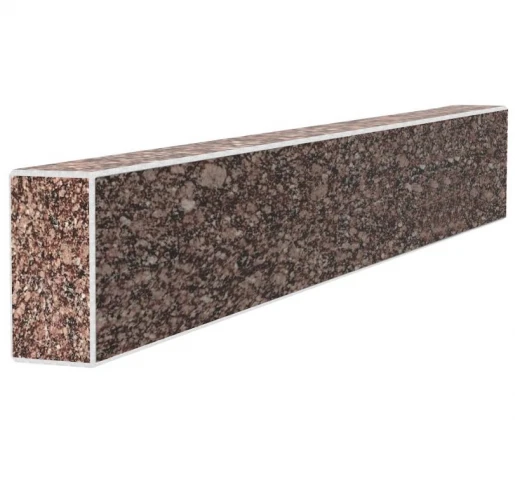 Брус для квітника та гробниці на кладовище 850x100x50 з граніту бічний із неполірованими фасками з Токівського граніту br-tok-npf-85-10-05