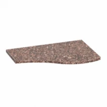 Плита на цветник могилы элитная 550x350x20 Волна одинарная короткая с полированными фасками из Токовского гранита правая pnk-tok-pf-55-35-02-r