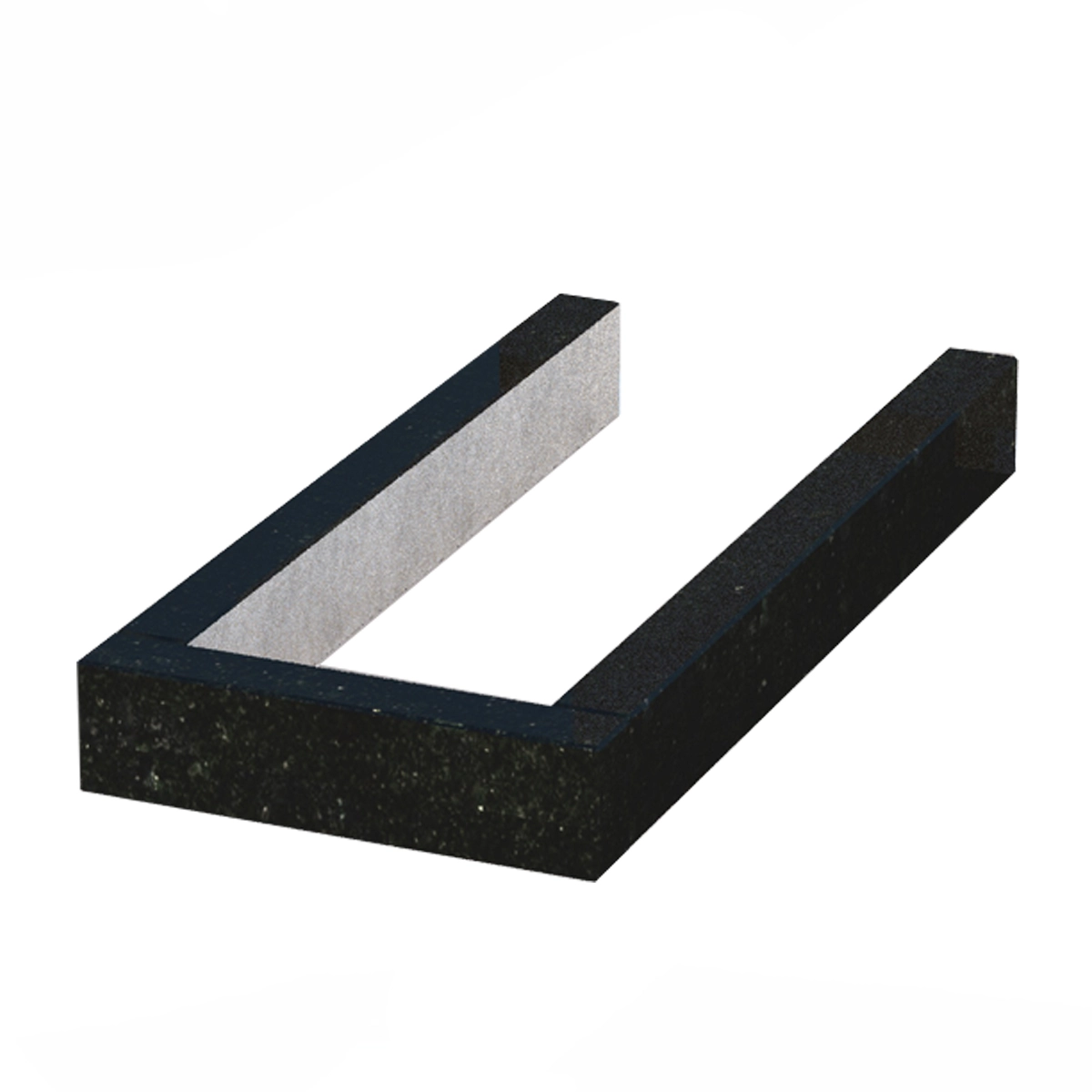 Основне Квітник на могилу маленький 850x400x100 із граніту серія Базис із полірованими фасками Коростишівського кар'єру cv-kor-pf-850-400-Bazys