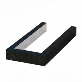 Основное Цветник на могилу маленький 850x400x100 из гранита серия Базис с полированными фасками Коростышевского карьера cv-kor-pf-850-400-Bazys