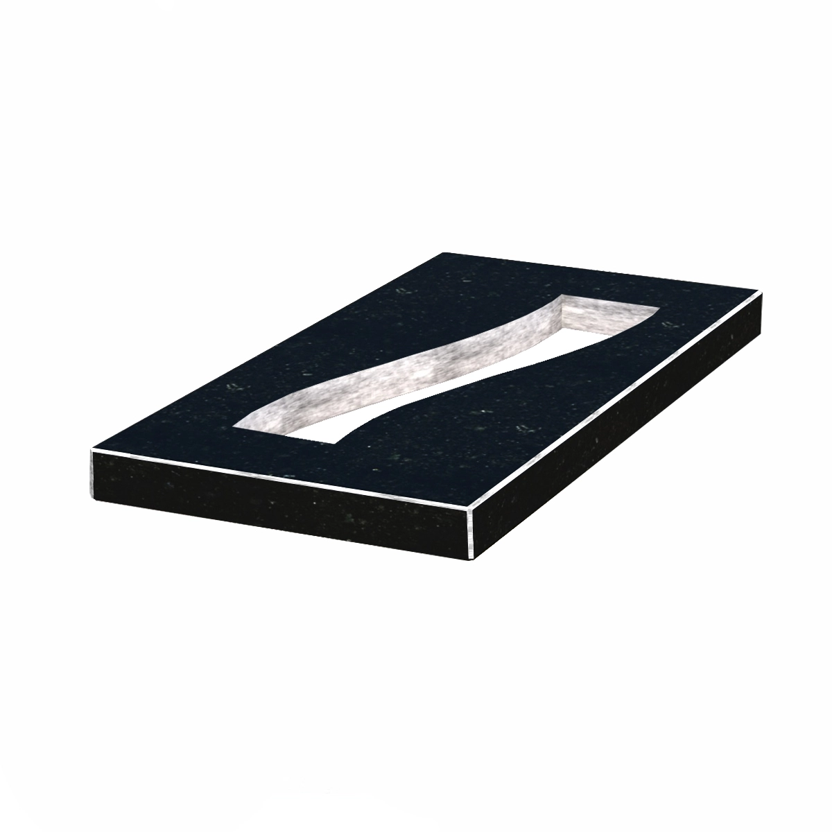 Основне Надгробна плита шириною 40 см 800x400x50 з граніту Смуга із неполірованими фасками Коростишівського кар'єру права pl-kor-npf-pt-80-40-05-POLOSA-r