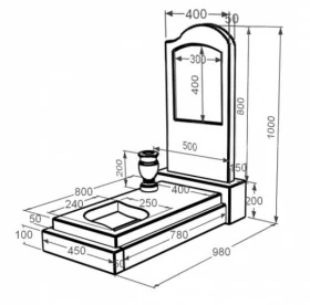 Розміри Мармуровий пам'ятник з листом різьблена робота одинарний з мармуру Дайна к13-dan-pf-80-40-05-011-r