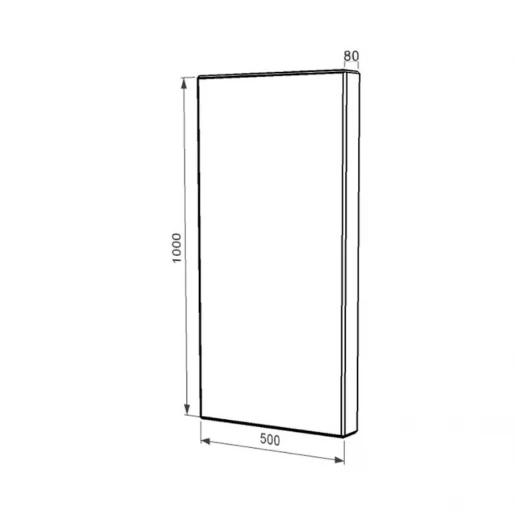 Размеры Стела на памятник неполированные фаски 1000x500x80 вертикальная из Токовского гранита st-tok-npf-100-50-08-001