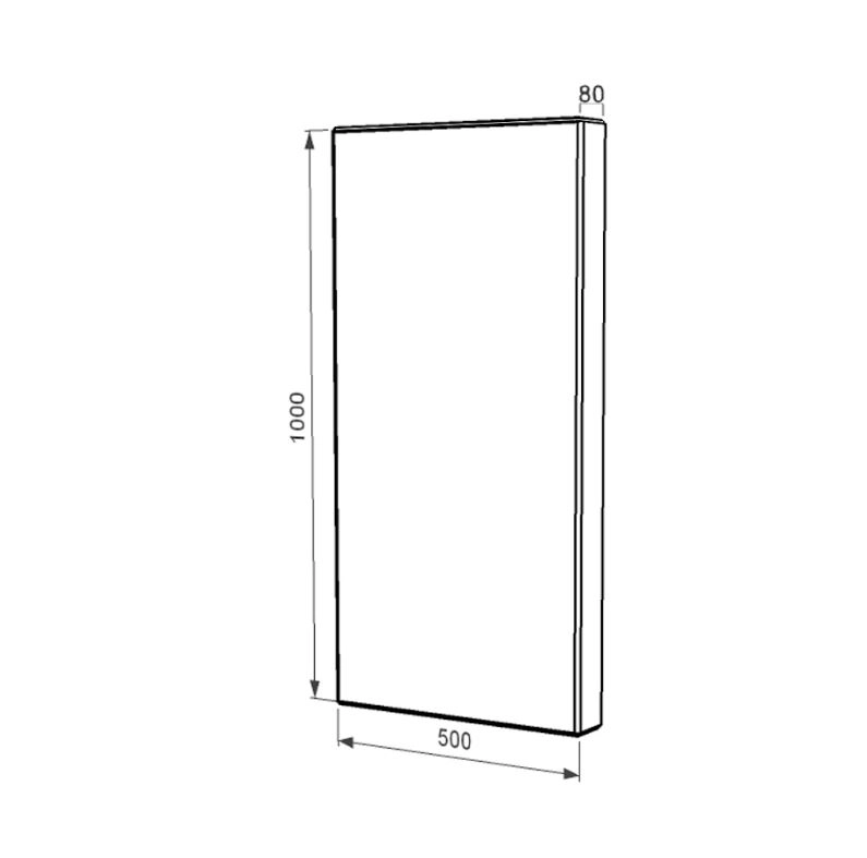 Размеры Стела на памятник неполированные фаски 1000x500x80 вертикальная из Токовского гранита st-tok-npf-100-50-08-001