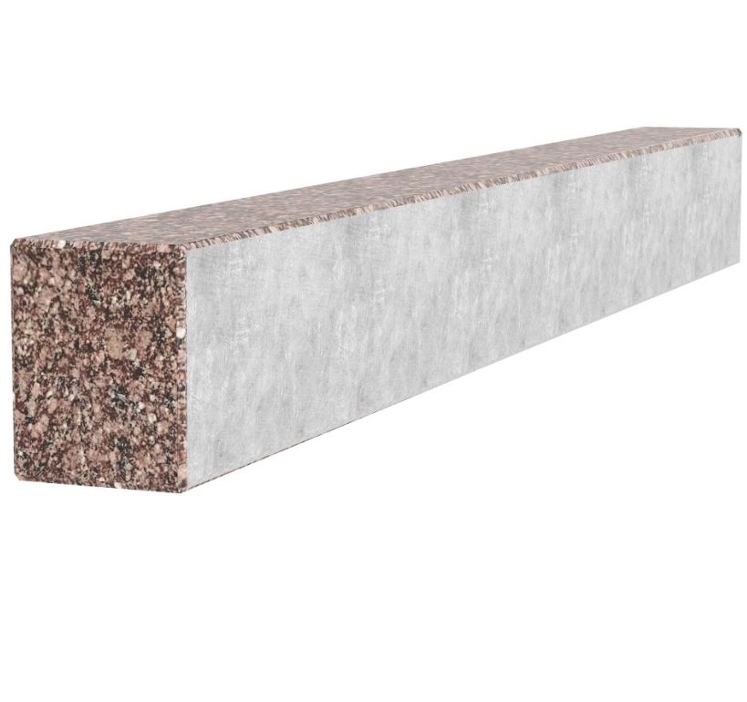 С других сторон Брус для цветника и гробницы 970x100x80 из гранита боковой с полированными фасками из Токовского гранита br-tok-pf-97-10-08