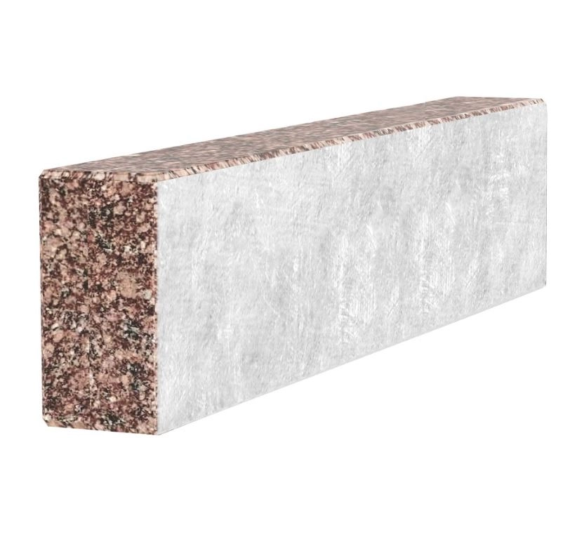 С других сторон Брус для цветника и гробницы 450x100x50 из гранита лицевой (тыльный) с полированными фасками из Токовского гранита br-tok-pf-45-10-05