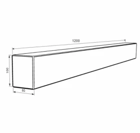 Розміри Брус для квітника та гробниці кольоровий 1200x100x80 бічний з полірованими фасками з мармуру Дайна br-dan-pf-120-10-08