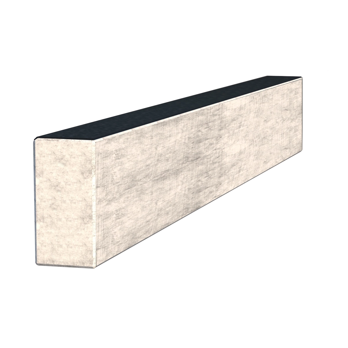 С других сторон Брус для цветника на могилу длиной 72 см 720x100x50 из гранита боковой с неполированными фасками Букинского карьера br-buk-npf-72-10-05