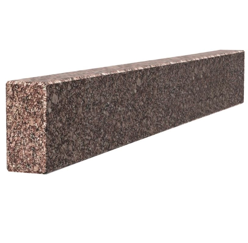 Основное Брус для цветника и гробницы из Токовского гранита 850x100x50 из гранита боковой с полированными фасками br-tok-pf-85-10-05