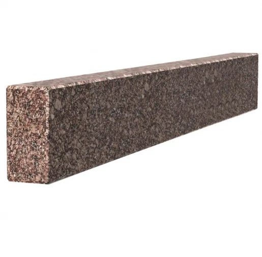 Брус для цветника и гробницы из Токовского гранита 850x100x50 из гранита боковой с полированными фасками br-tok-pf-85-10-05