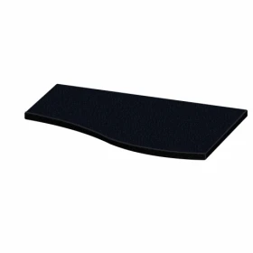 Основное Плита на цветник могилы 35 см шириной Д/Ш/Т 550x350x20 из гранита серия Волна одинарная короткая с полированными фасками Букинского карьера левые pnk-buk-pf-55-35-02-r