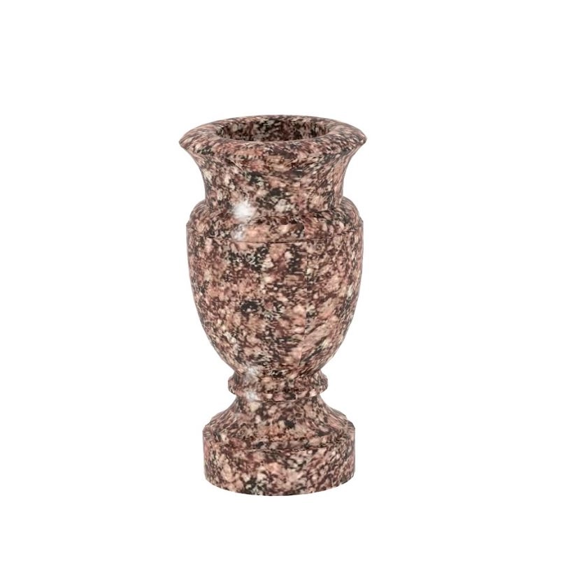 Основное Ваза на кладбище высотой 20 см из коричневого гранита Токовский vz-tok-20-12