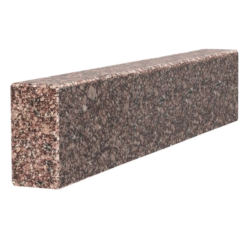 Основное Брус для цветника и гробницы из Токовского гранита 550x100x50 из гранита лицевой (тыльный) с полированными фасками br-tok-pf-55-10-05