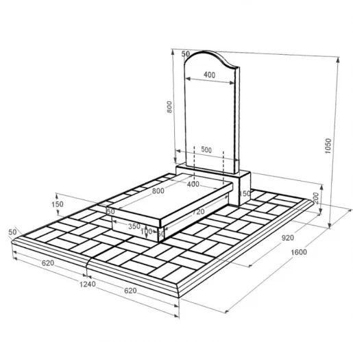Размеры Гранитный памятник с черной стелой одинарный из черного гранита Коростышев с волной резной к10-kor-pf-80-40-05-011-l-pbd1