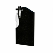 Стела на кладовище ліва 800x400x50 з граніту вертикальна з полірованими фасками Коростишівського кар'єру st-kor-pf-80-40-05-142-l