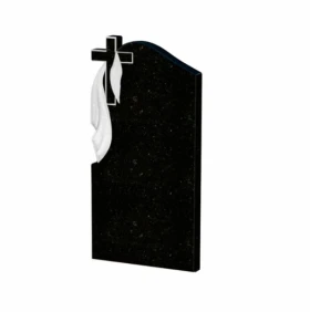 Стела на кладовище ліва 800x400x50 з граніту вертикальна з полірованими фасками Коростишівського кар'єру st-kor-pf-80-40-05-142