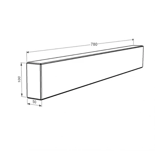 Размеры Брус для цветника и гробницы из камня Италия 780x100x50 боковой с полированными фасками из мрамора Дайна br-dan-pf-78-10-05