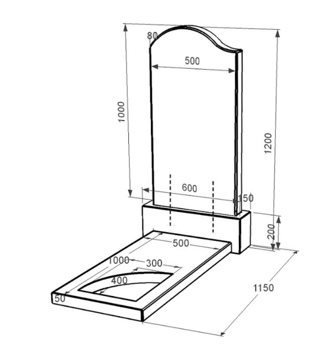 Размеры Памятник из гранита для сына одинарный из черного гранита Коростышев с вырезанным уголком к9-kor-npf-100-50-08-011