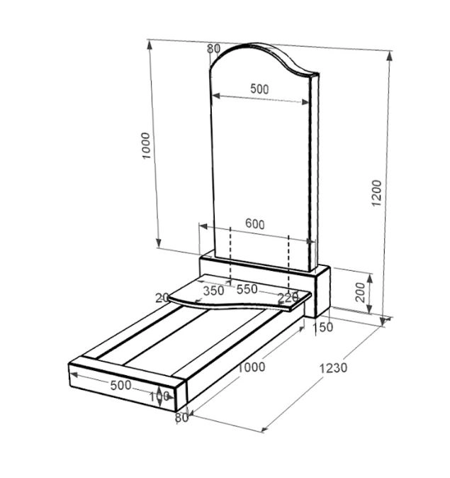 Розміри Гранітний пам'ятник батькові одинарний із чорного граніту Коростишів з хвилею різьблений к3-kor-npf-100-50-08-011