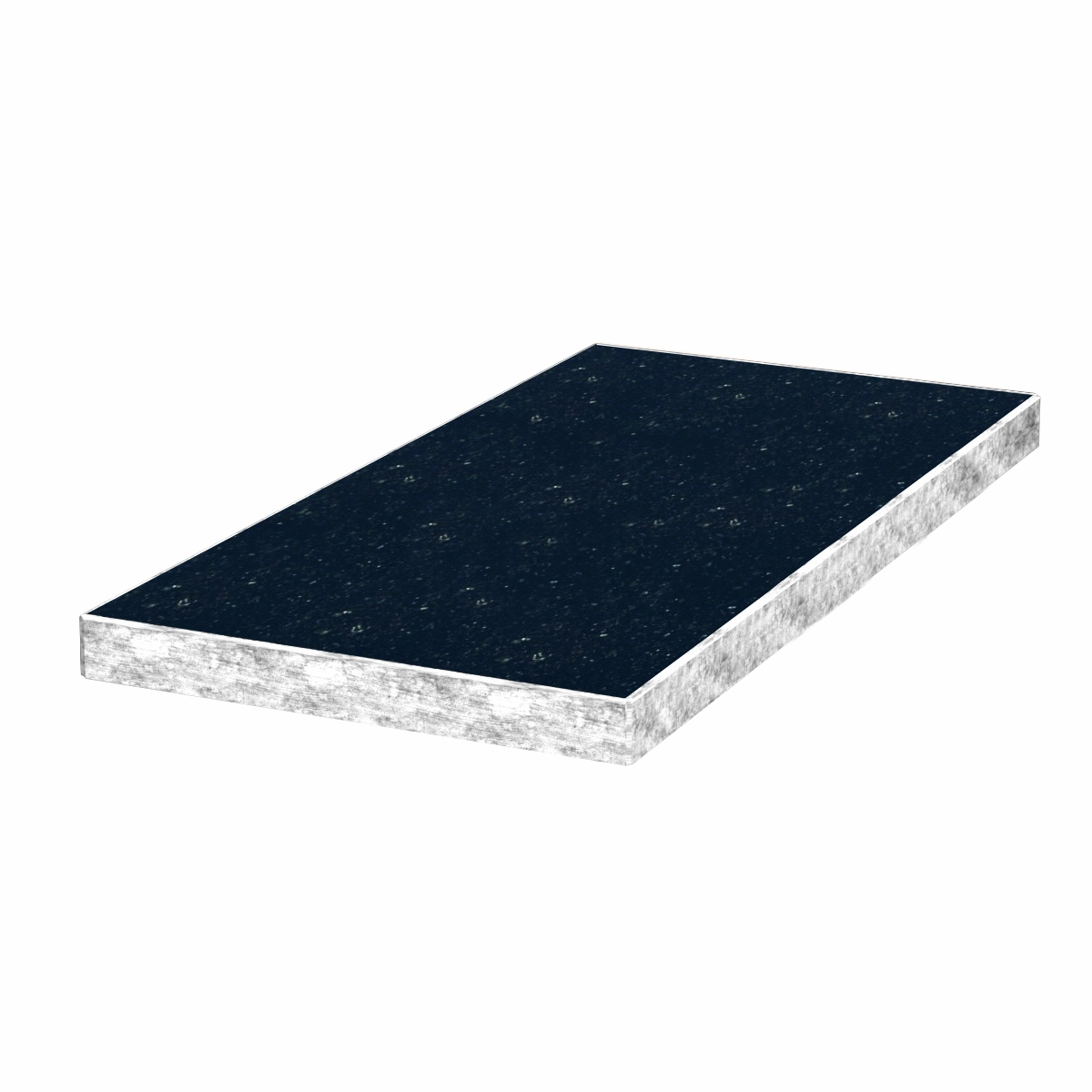 Основне Надгробкова плита (замість квітника) Коростишів 1000x500x50 з граніту серія Базіс з неполірованими торцями із неполірованими фасками pl-kor-npf-npt-100-50-05