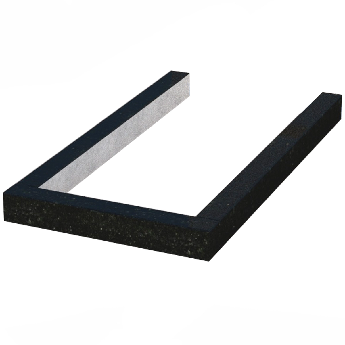 Основне Квітник на могилу довжиною 1280 мм 1280x700x100 з граніту серія Базіс з полірованими фасками Коростишівського кар'єру cv-kor-pf-1280-700-Bazys