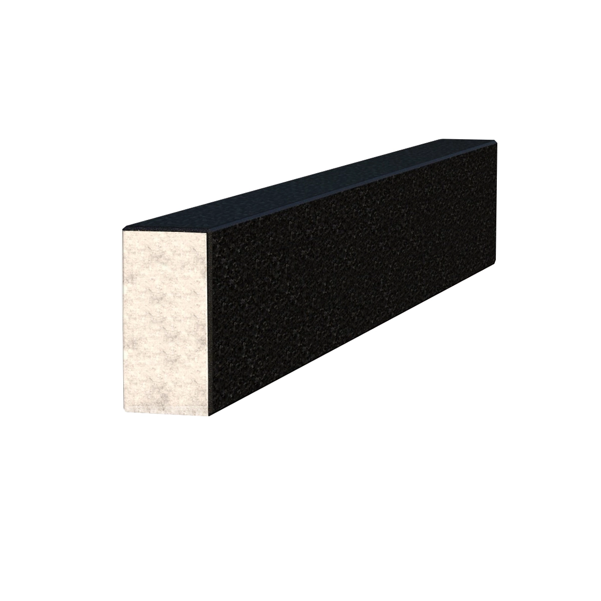 Основне Брус для квітника та гробниці довжиною 75 см 750x100x50 з граніту бічний з полірованими фасками Букинського кар'єру br-buk-pf-75-10-05