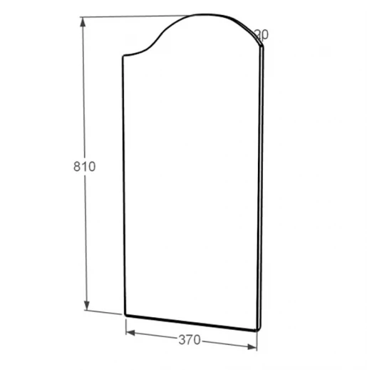 Размеры Плита вставка на памятник для портрета и надписей правая 370x810x20 фигурная с Ивано-Долинского карьера ptk-baz-pf-pt-81-37-02-011-r