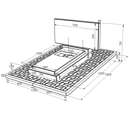 Розміри Гранітний пам'ятник висотою 70 см одинарний із чорного граніту Коростишів з вирізаним прапором к6-kor-pf-50-100-08-001-pbd2