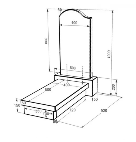 Размеры Надгробие из гранита отцу одинарное из черного гранита Коростышев с волной резное к10-kor-pf-80-40-05-011-l